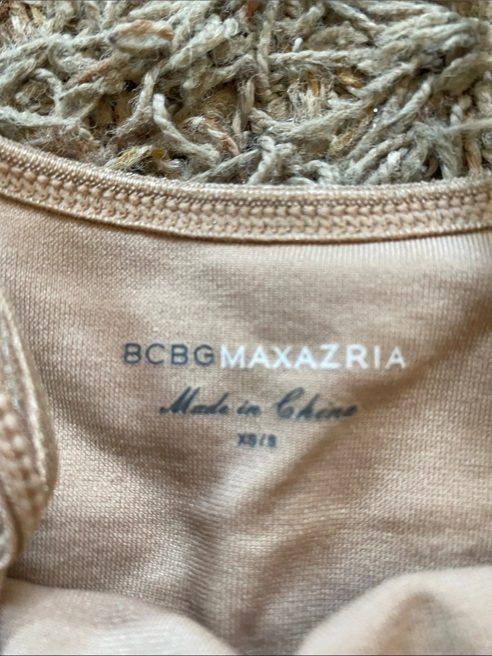 BCBGMaxAzria Light Beige Midi Slip Dress XS